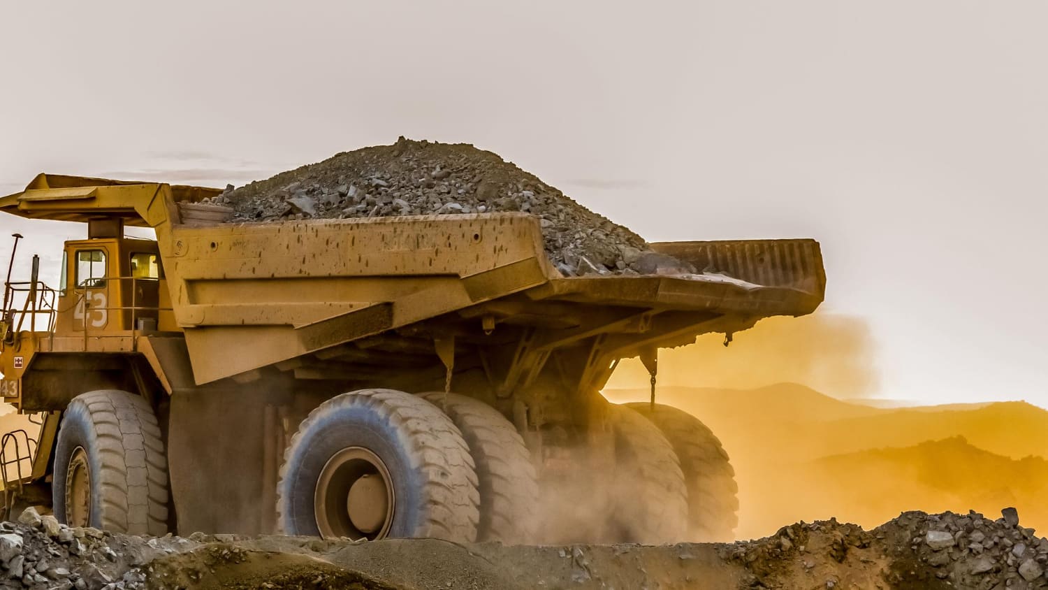 mining-truck Rubber products on mining site