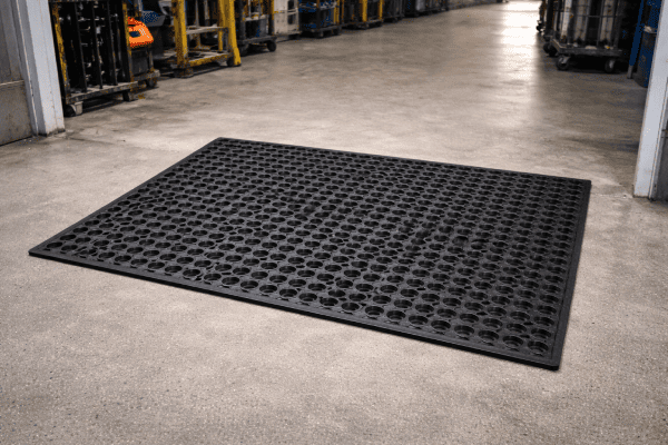 Rubber ringmat in factory
